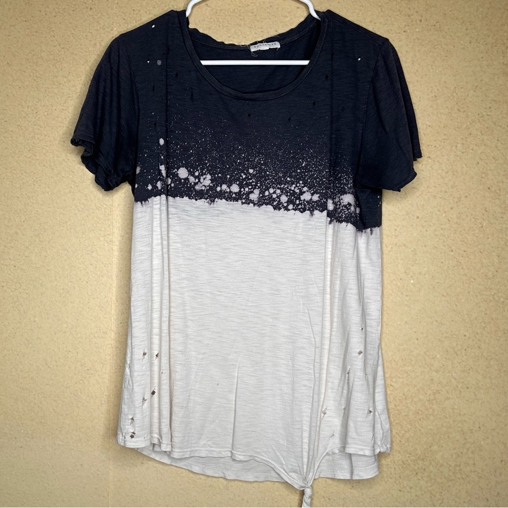 Socialite Gray/White Ombre Short Sleeve Tee
